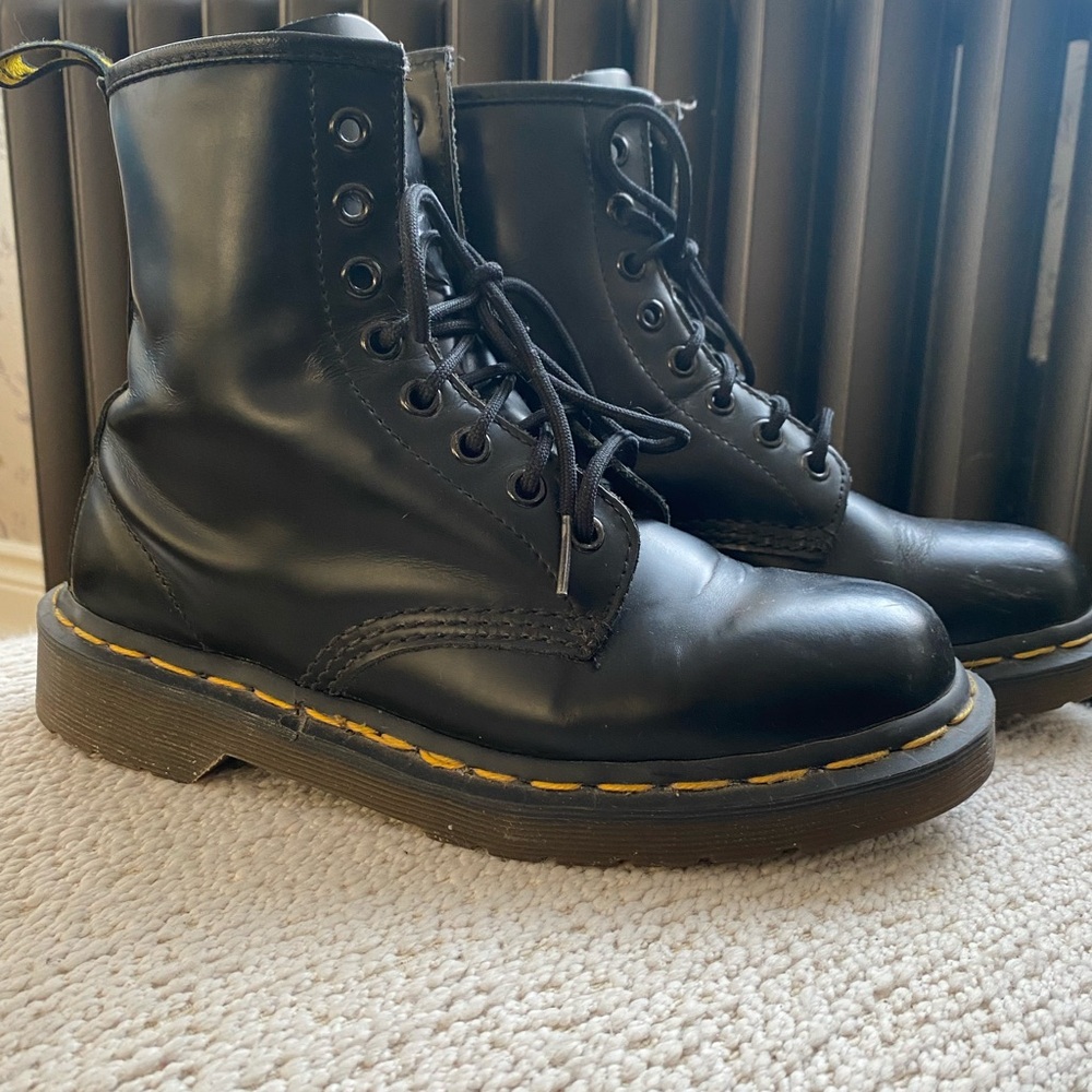 Dr. Martens Black Leather Men's Boots